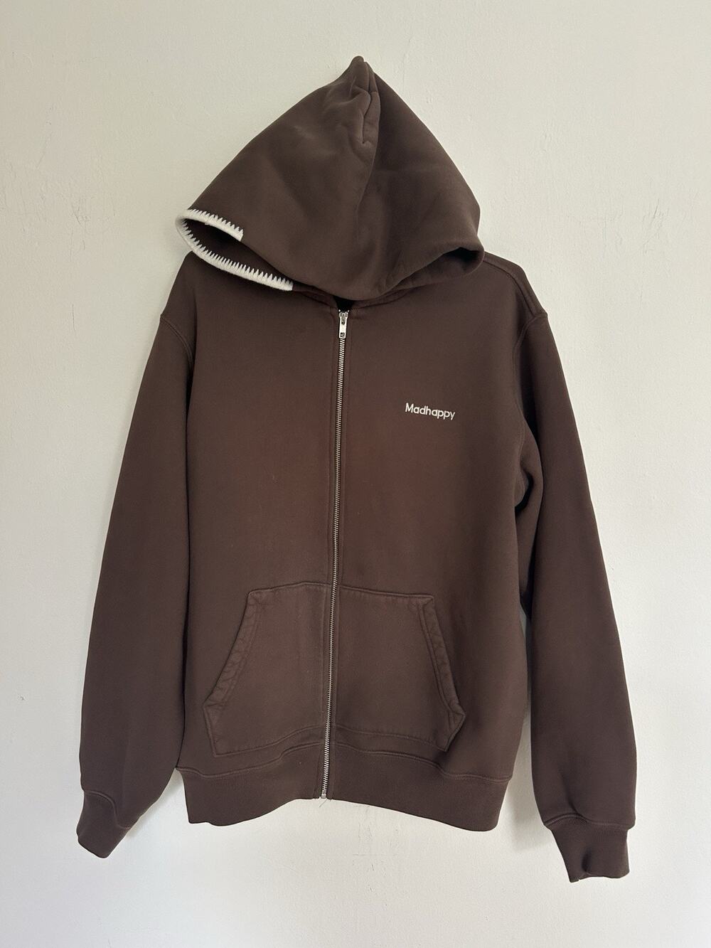 Madhappy Classics Brown Full Zip Heavyweight Hoodie USA Made Size Medium